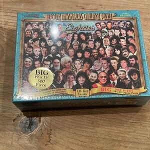 Headline Newsmakers Puzzle RARE Eighties Decade ID key inside 500 pc